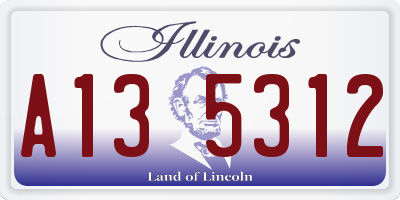 IL license plate A135312