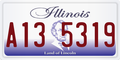 IL license plate A135319