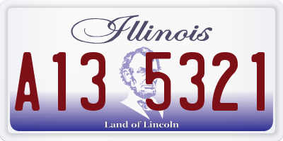 IL license plate A135321