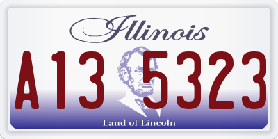 IL license plate A135323