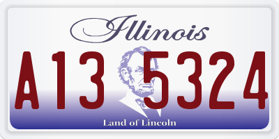 IL license plate A135324