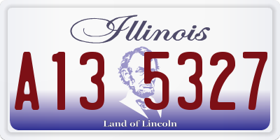 IL license plate A135327