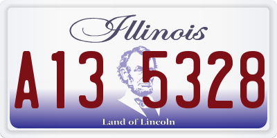 IL license plate A135328
