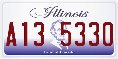 IL license plate A135330