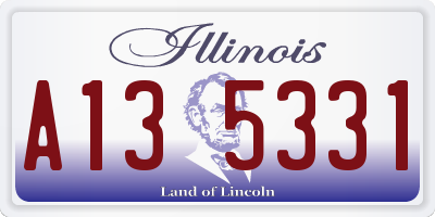 IL license plate A135331