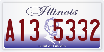 IL license plate A135332