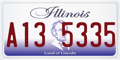 IL license plate A135335