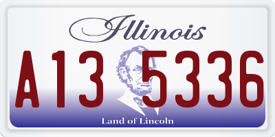 IL license plate A135336