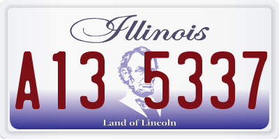 IL license plate A135337