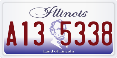 IL license plate A135338
