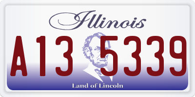 IL license plate A135339