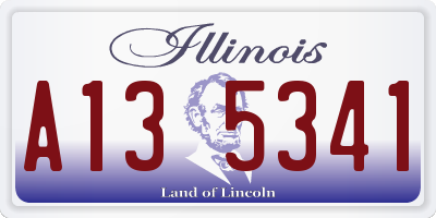 IL license plate A135341