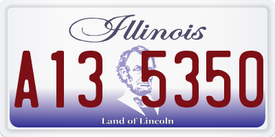 IL license plate A135350