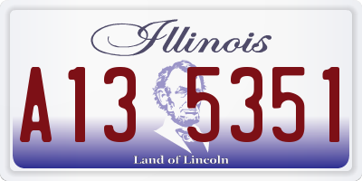 IL license plate A135351