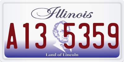 IL license plate A135359