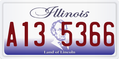 IL license plate A135366