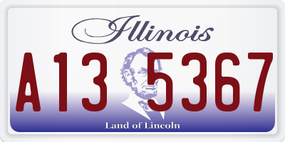 IL license plate A135367