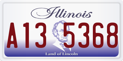IL license plate A135368