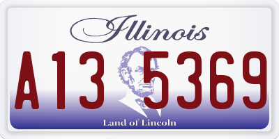 IL license plate A135369