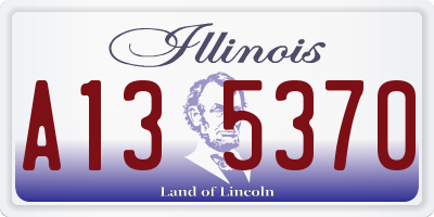 IL license plate A135370