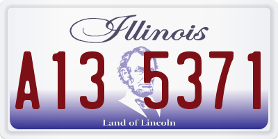 IL license plate A135371