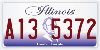 IL license plate A135372
