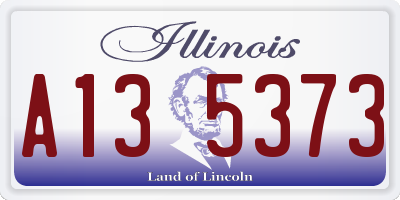 IL license plate A135373