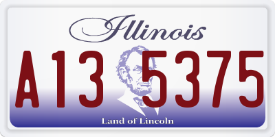 IL license plate A135375