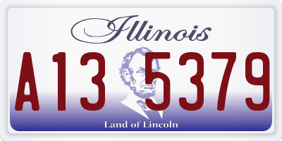 IL license plate A135379