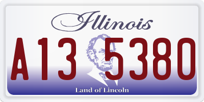 IL license plate A135380