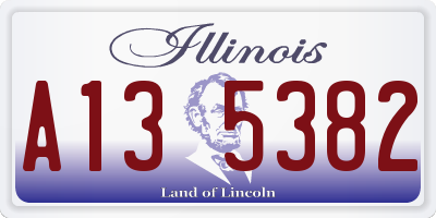 IL license plate A135382