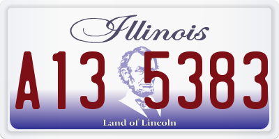 IL license plate A135383