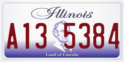 IL license plate A135384