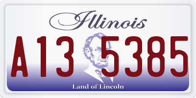 IL license plate A135385