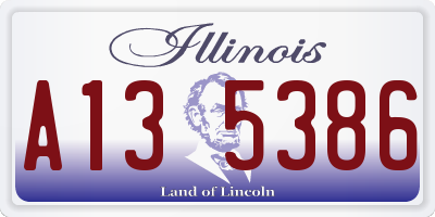 IL license plate A135386