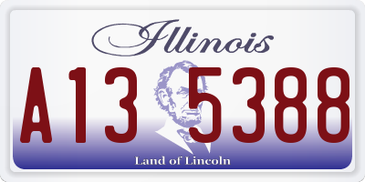 IL license plate A135388