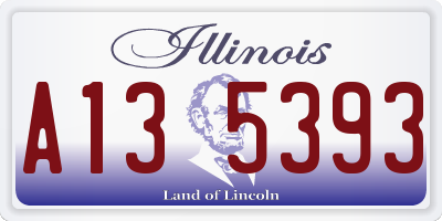 IL license plate A135393