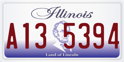 IL license plate A135394