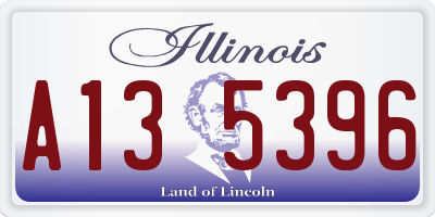 IL license plate A135396