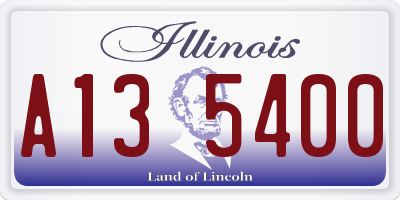 IL license plate A135400