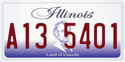 IL license plate A135401