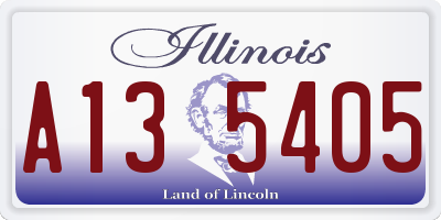 IL license plate A135405