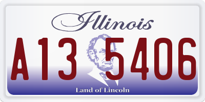 IL license plate A135406