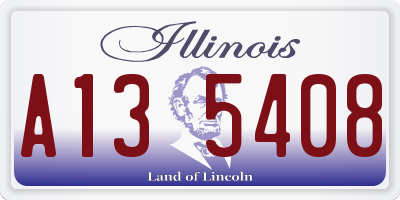 IL license plate A135408
