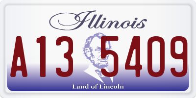 IL license plate A135409