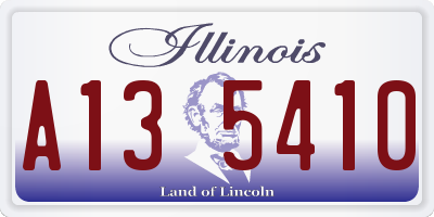 IL license plate A135410