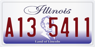 IL license plate A135411