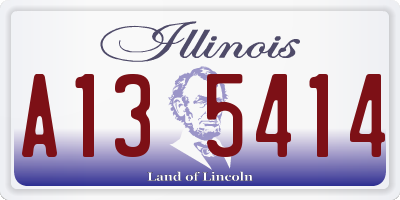 IL license plate A135414