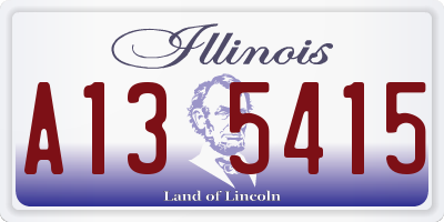 IL license plate A135415