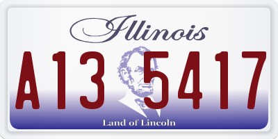 IL license plate A135417